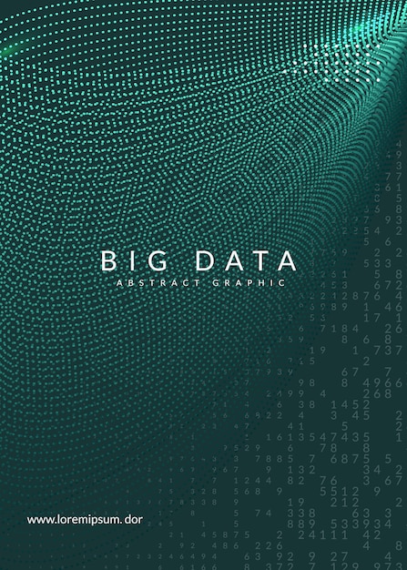 Quantum computing cover design. Technology for big data