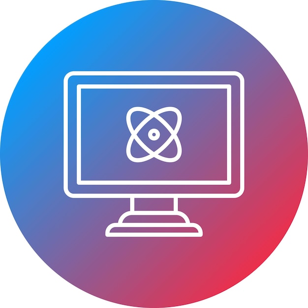 quantum computing icon vector image can be used for computer and hardware