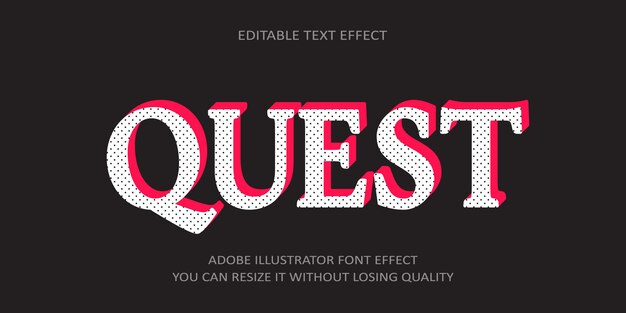 Quest Redigerbar texteffekt