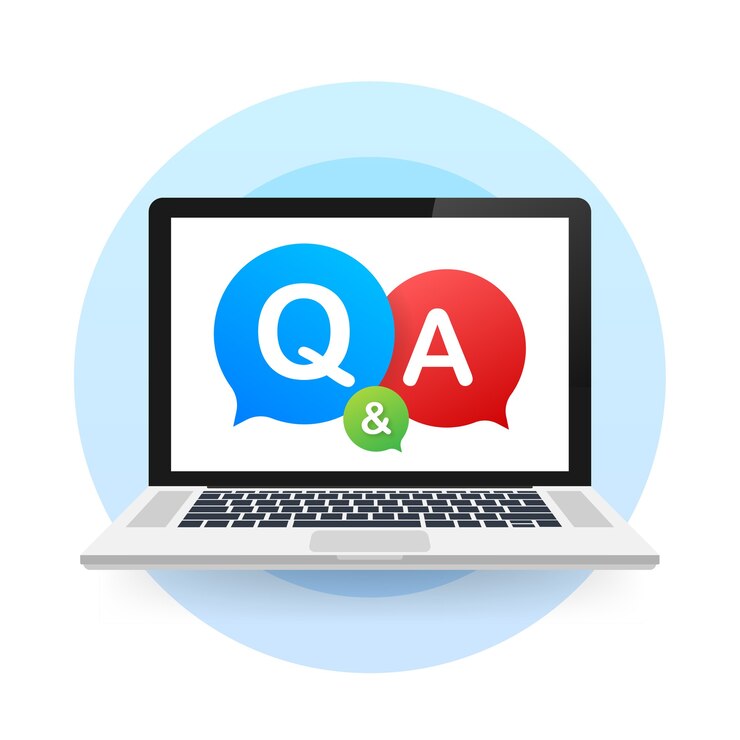 Vektor question and answer bubble chat on white background illustration