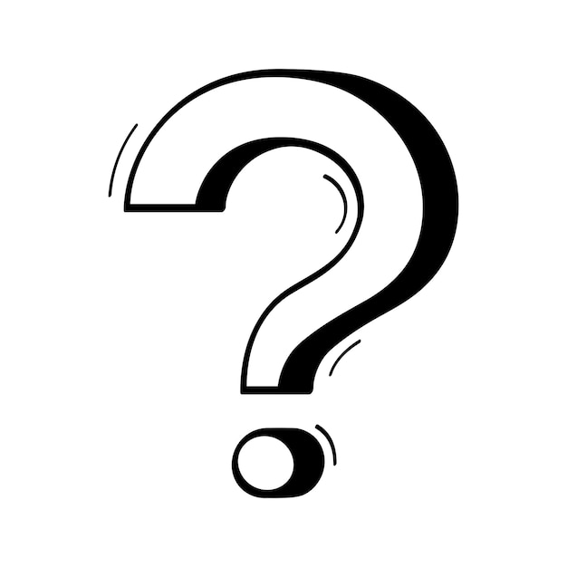 Question Mark 3D Glyph Style