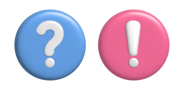Question mark d icon on white background realistic d blue question mark vector illustration