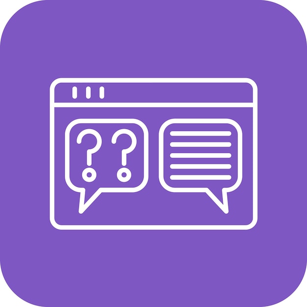 questions and answers icon vector image can be used for online education