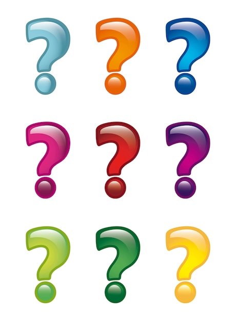 questions icons over white background vector illustration