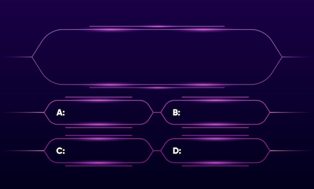 quiz game or intellectual challenge contest template quiz neon template tv show or trivia game