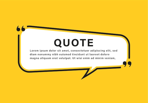 Quote box frame or communication quotes text bubble frames or speech bubbles templates