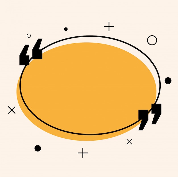 Quote communication bubble oval