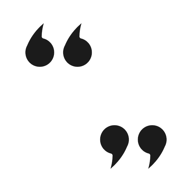 Quote icon isolated on white background Vector illustration