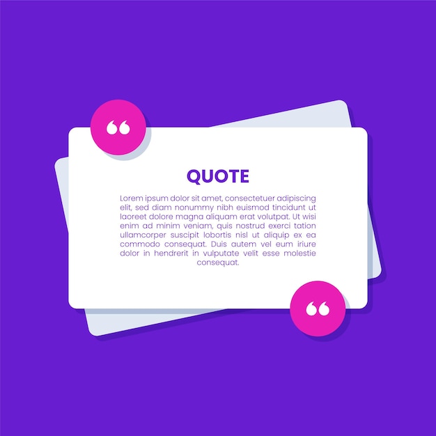 Quotes or testimonial blank template