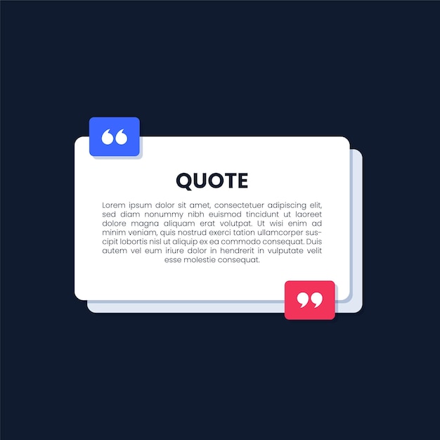 Quotes or testimonial blank template