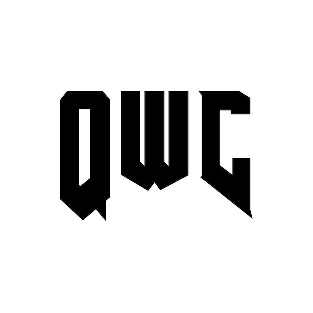 QWC letter logo design for technology company QWC logo design black and white color combination QWC logo QWC vector QWC design QWC icon QWC alphabet QWC typography logo design