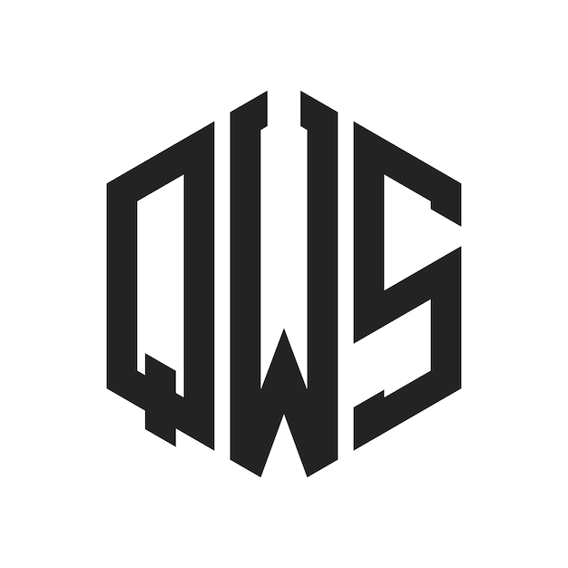 QWS Logo Design Initial Letter QWS Monogram Logo using Hexagon shape