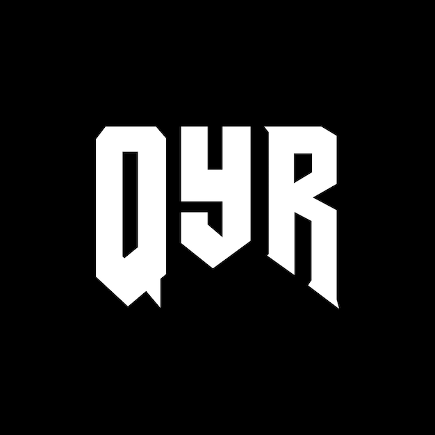 QYR letter logo design for technology company QYR logo design black and white color combination QYR logo QYR vector QYR design QYR icon QYR alphabet QYR typography logo design