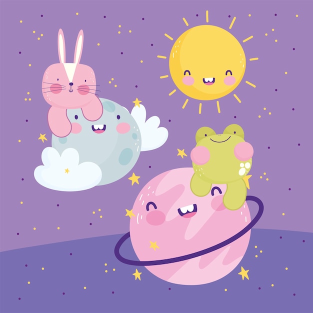 Rabbit frog cute