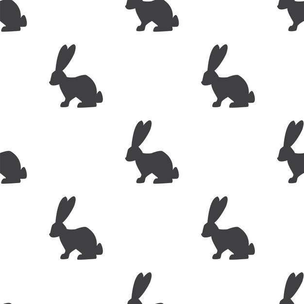 rabbit, vector seamless pattern, editable can be used for web page backgrounds, pattern fills