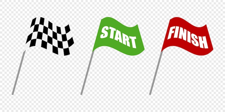 Vektör racing flag for start and finish vector illustration