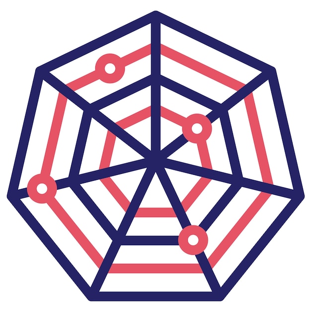 radar chart vector icon illustration of infographics iconset