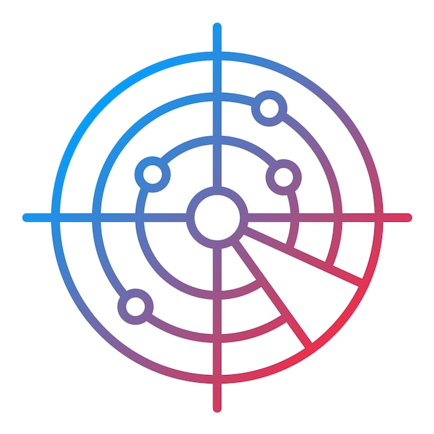 radar icon vector image can be used for map and navigation