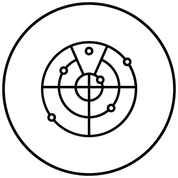 Radar vector icon Can be used for Shooting iconset