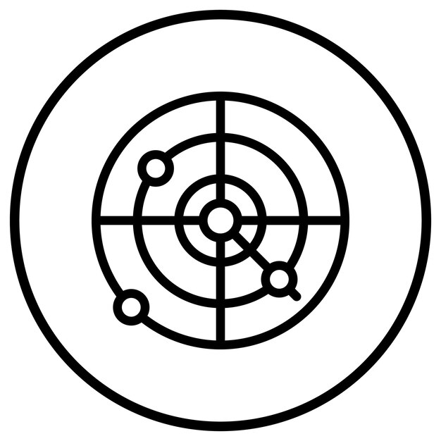 Radar Vector Icon Design Illustration