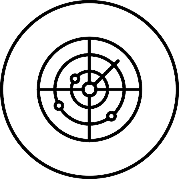 Radar vector icon illustration of Space Technology iconset