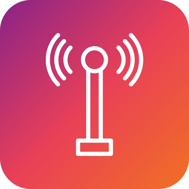 Radio antenna Vector Icon Design Illustration