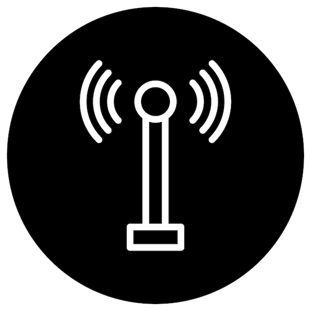 Radio antenna Vector Icon Design Illustration