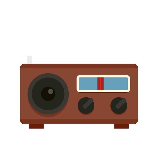radio icon flat illustration of radio vector icon isolated on white background