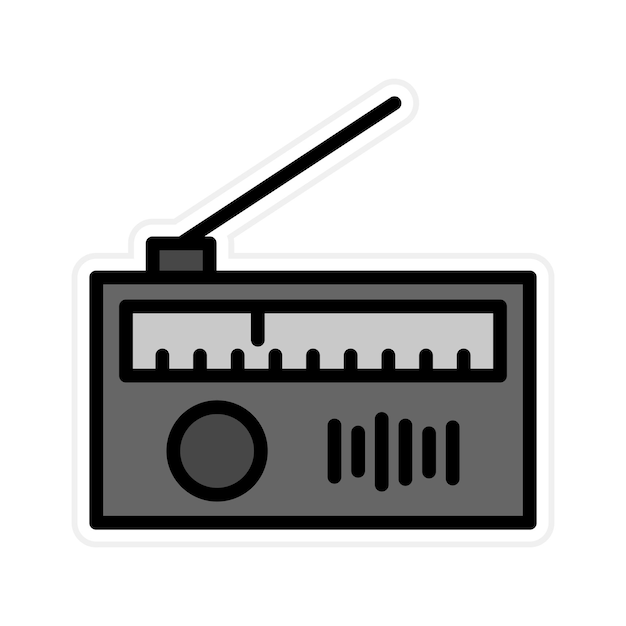 radio icon vector image can be used for retro