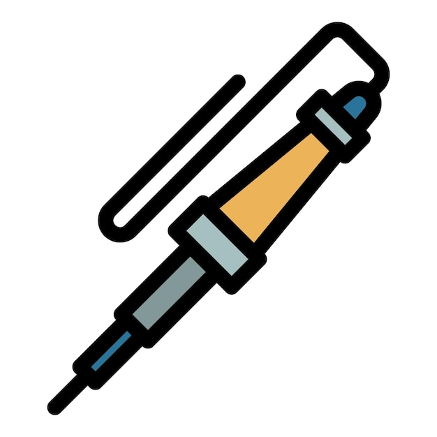 radio soldering icon outline radio soldering vector icon color flat isolated