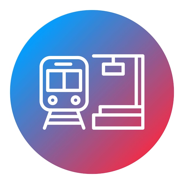 Railway Station icon vector image Can be used for Railway