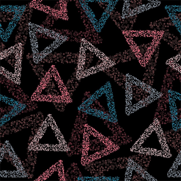 Rainbow color triangle seamless pattern vector eps 10
