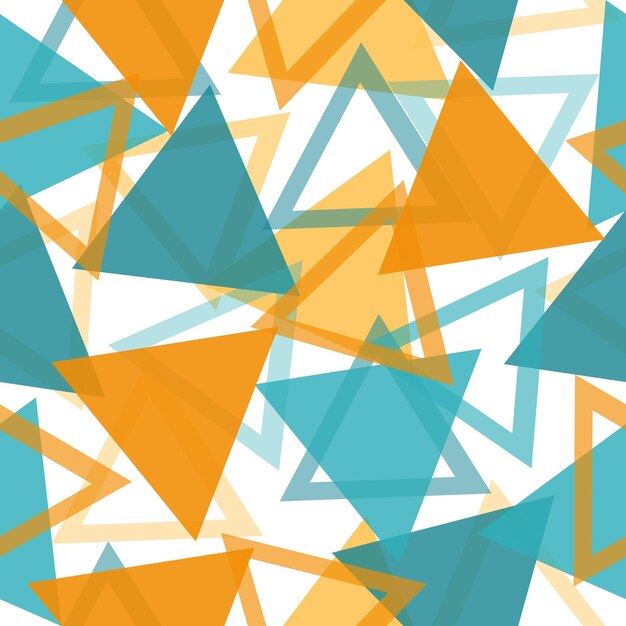 Rainbow color triangle seamless pattern