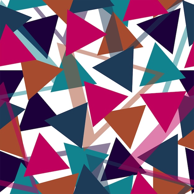 Rainbow color triangle seamless pattern