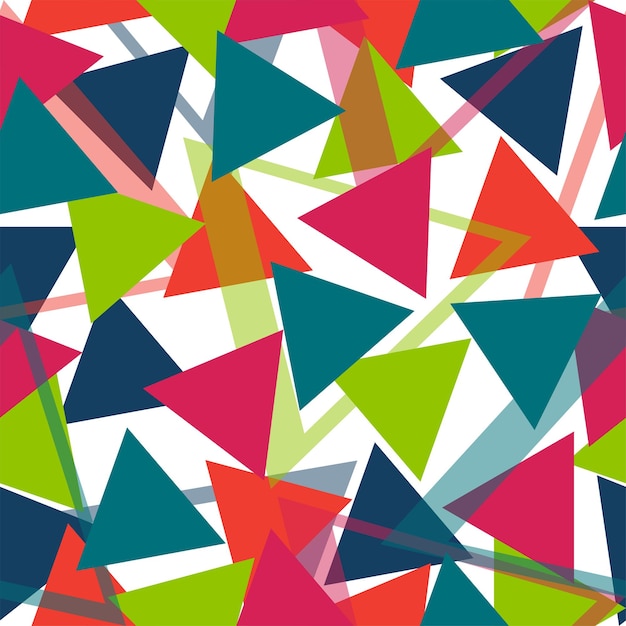 rainbow color triangle seamless pattern