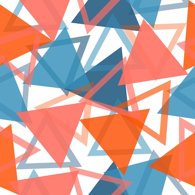Rainbow color triangle seamless pattern