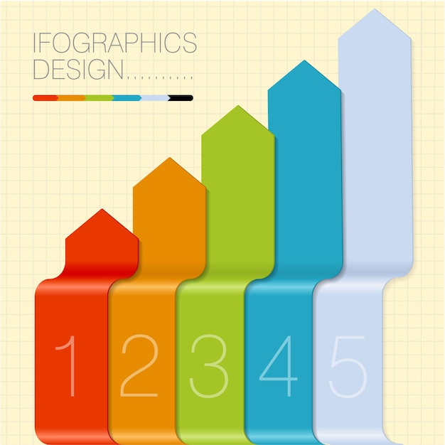 rainbow labels template for infographics. 