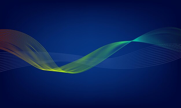 Rainbow line wave abstract background