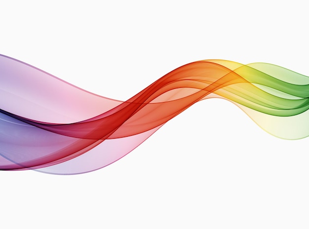 Rainbow wavy linesabstract wave background of smooth wave flow Smoky transparent lines
