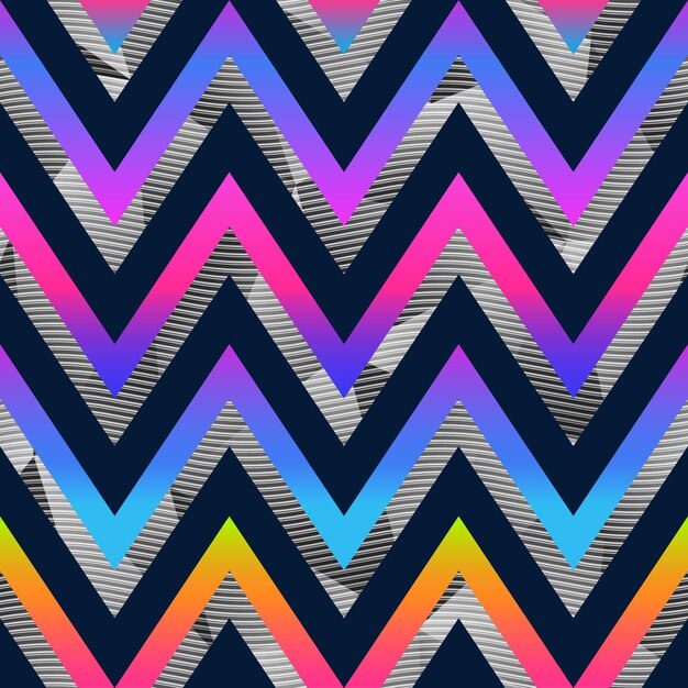Rainbow zigzag seamless pattern