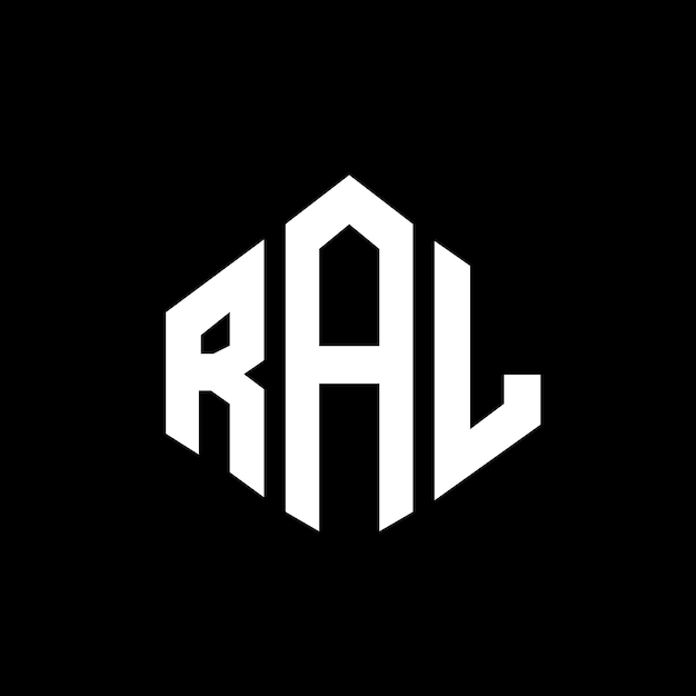 RAL letter logo design with polygon shape RAL polygon and cube shape logo design RAL hexagon vector logo template white and black colors RAL monogram business and real estate logo