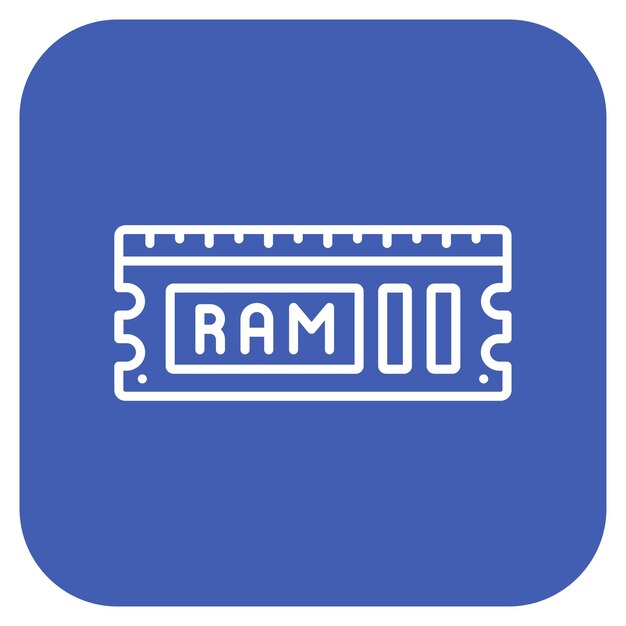 Ram-hukommelse ikon vektorbillede Kan bruges til datalogi