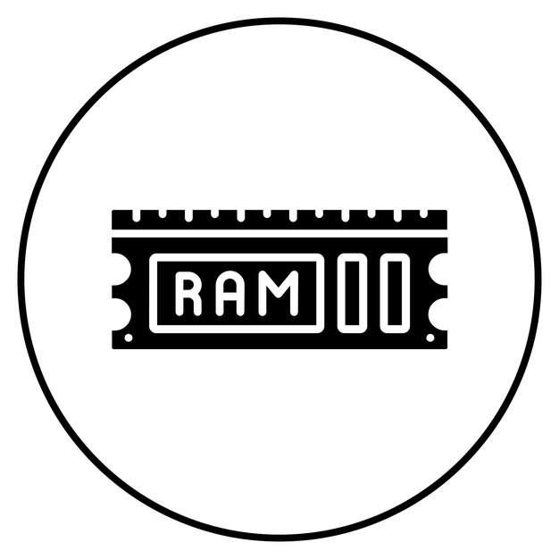 Ram-hukommelse ikon vektorbillede Kan bruges til datalogi
