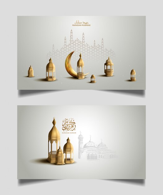 Ramadan Kareem set designs for Holy Ramadan celebration