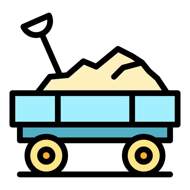 ranch trailer icon outline ranch trailer vector icon for web design isolated on white background color flat