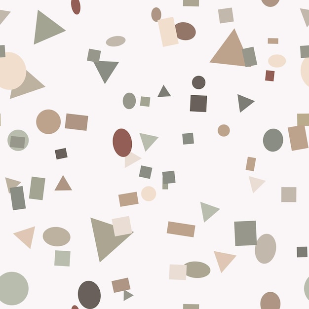 Random shapes geometric repeat pattern tile