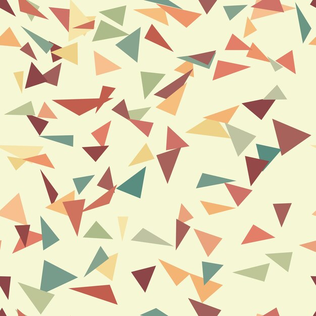 Random triangles seamless repeat pattern vector background