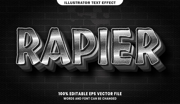 Rapier 3d editable text style effect