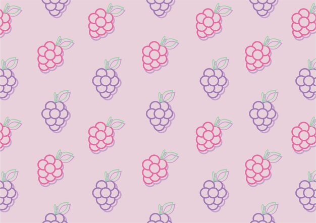 Raspberries and blackberries pattern