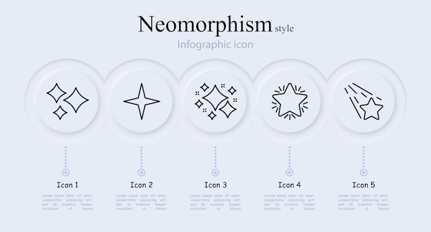 rating line icon set stars shine rating rating application review feedback wish neomorphism style vector line icon for business